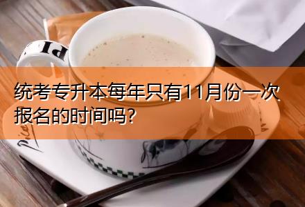 統(tǒng)考專升本每年只有11月份一次報名的時間嗎？