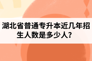 湖北省普通專升本近幾年招生人數(shù)是多少人？工作和升本怎么選擇比較好？