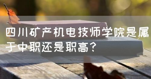 四川礦產(chǎn)機(jī)電技師學(xué)院是屬于中職還是職高？(圖1)
